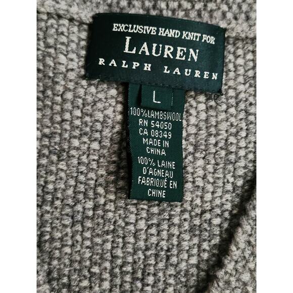 Lauren Ralph Lauren Vest Women's Sz L Equestrian Duck Hunting Knit Patchwork VTG - Picture 5 of 7